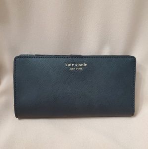 Kate Spade Cameron Large Slim Bifold Wallet Black